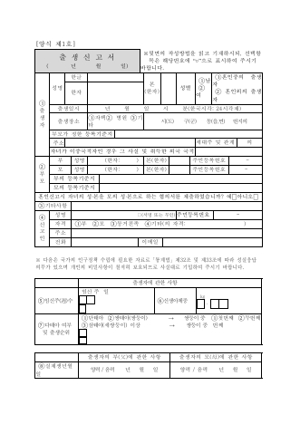 출생신고서