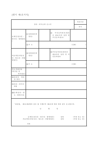 권리·의무승계신고서