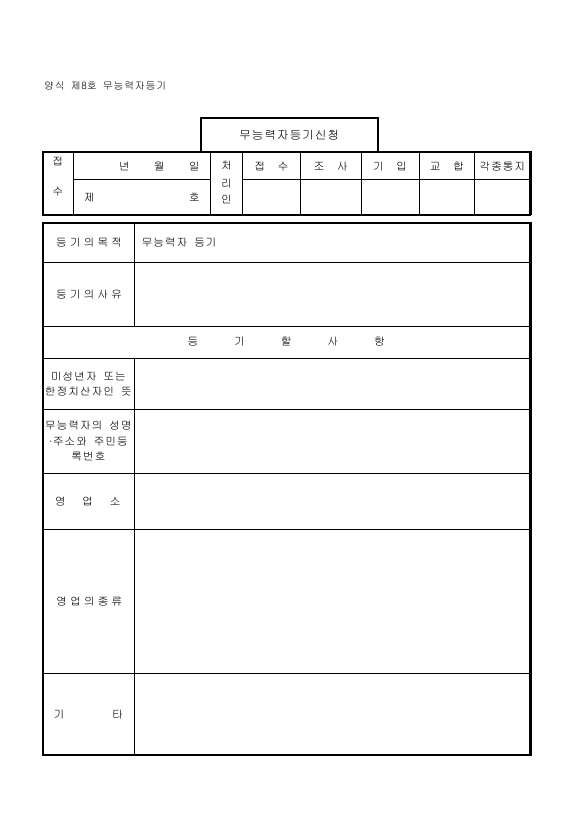 무능력자 등기