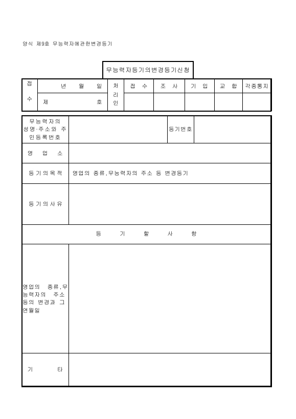 무능력자에관한등기