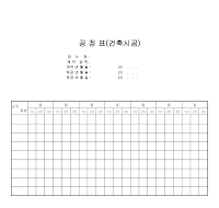 공정표 (건축시공) (칸플러스) 공정표 (건축시공) (칸플러스)