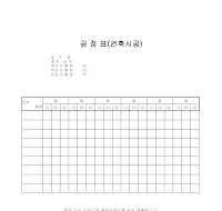 공정표(건축시공) 공정표(건축시공)