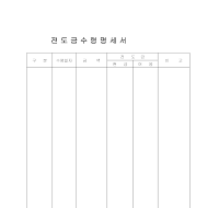 전도금수령명세서 전도금수령명세서