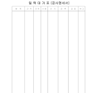 일위대가표 (공사명세)