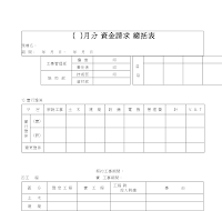 ()월분자금청구총괄표 (한문)