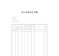 공사 설계 변경 현황 공사 설계 변경 현황